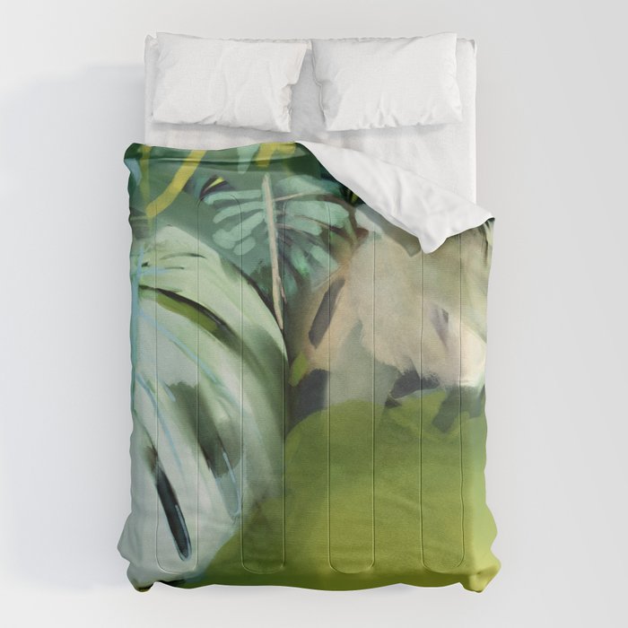 Jungle Abstract Leaves Comforter Gallery Image 6