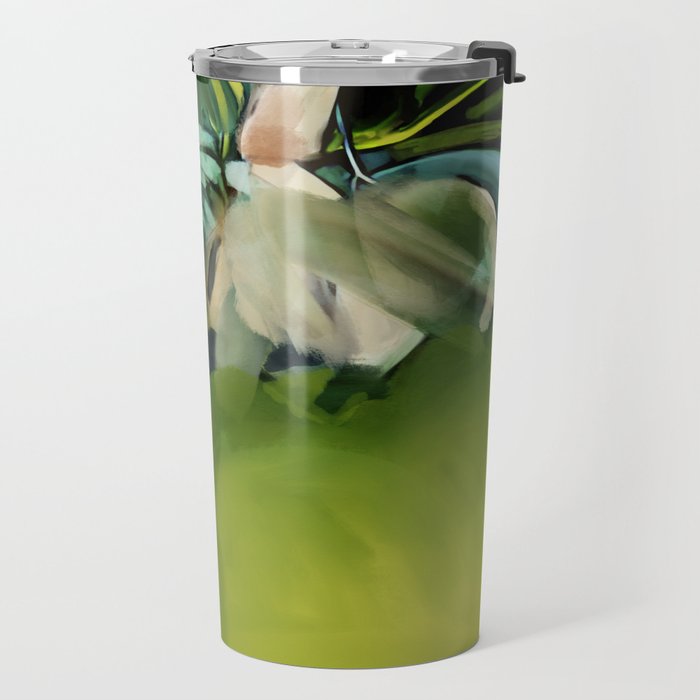 Jungle Abstract Leaves Travel Mug Gallery Image 2