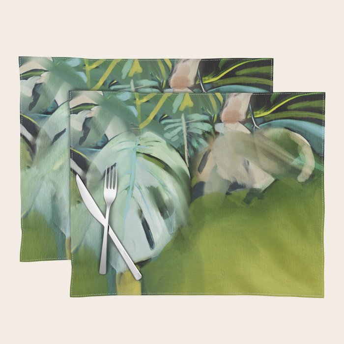 Jungle Abstract Leaves Placemat Gallery Image 1