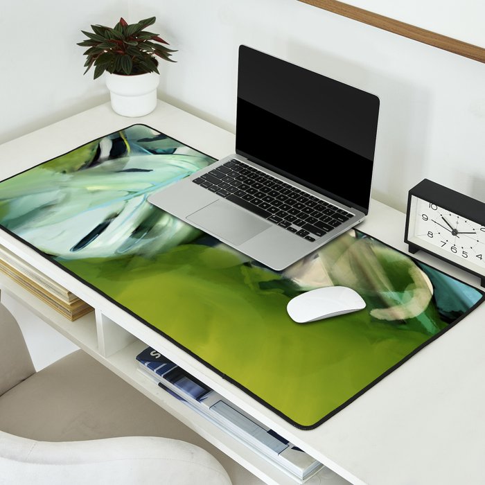 Jungle Abstract Leaves Desk Mat Gallery Image 2