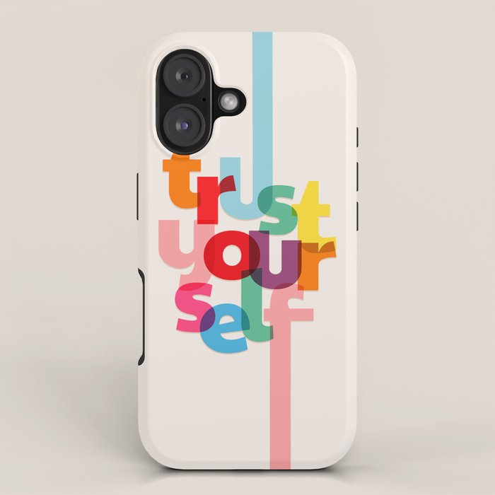 Trust Yourself Typography iPhone Case Gallery Image 1