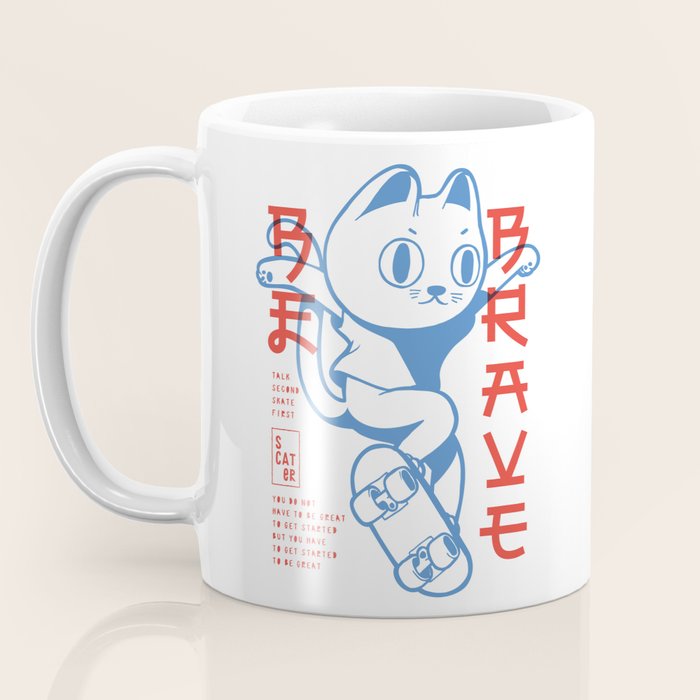 Brave Skater Cat Coffee Mug Gallery Image 3