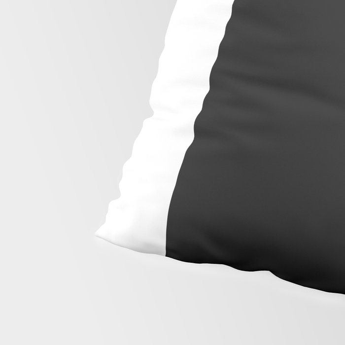 Modern White Black Orange Colorblock Pillow Sham Gallery Image 4