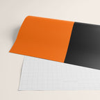 Modern White Black Orange Colorblock Wrapping Paper Gallery Image 2