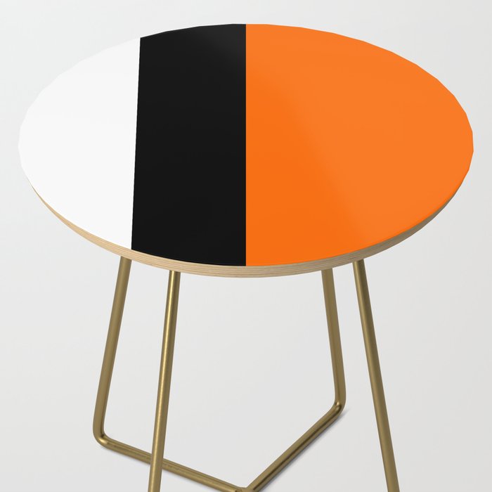 Modern White Black Orange Colorblock Side Table Gallery Image 2