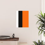 Modern White Black Orange Colorblock Poster Gallery Image 2