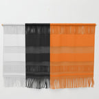 Modern White Black Orange Colorblock Wall Hanging Gallery Image 1