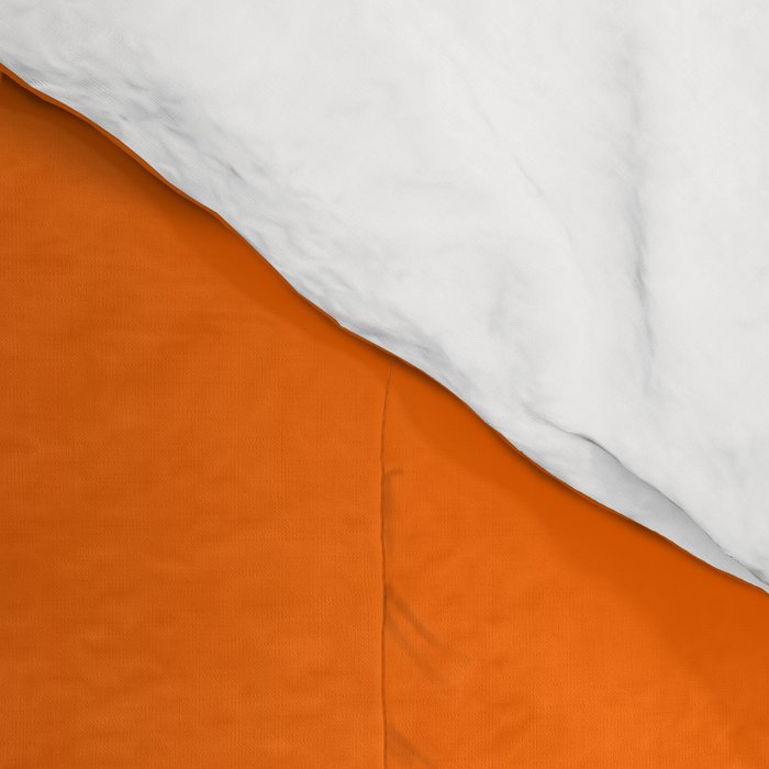 Modern White Black Orange Colorblock Comforter Gallery Image 4