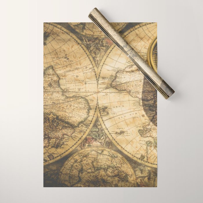 TRAVEL AROUND THE WORLD Wrapping Paper Gallery Image 1