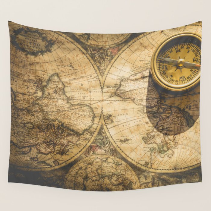 TRAVEL AROUND THE WORLD Wall Tapestry Gallery Image 1