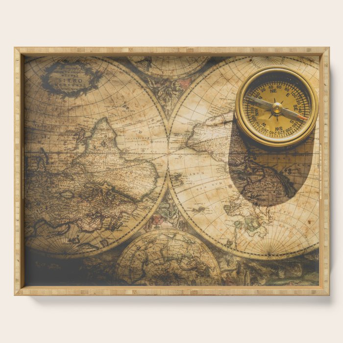 TRAVEL AROUND THE WORLD Serving Tray Gallery Image 1