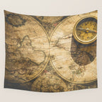 TRAVEL AROUND THE WORLD Wall Tapestry Gallery Image 4