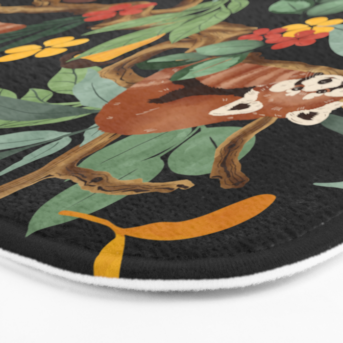 RED PANDAS IN DARK WILD NATURE Bath Mat Gallery Image 3