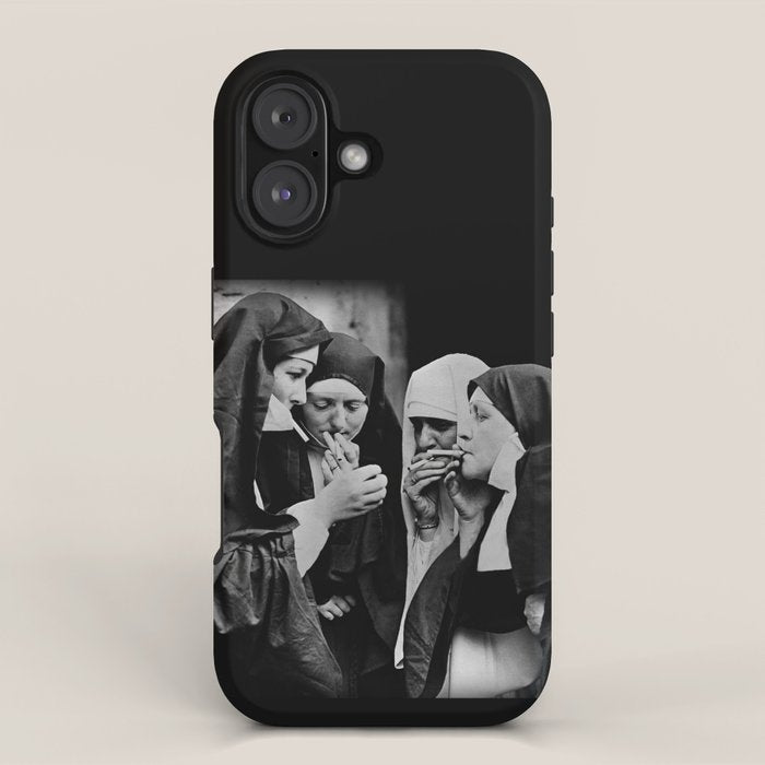 Smoking Nuns Vintage Photo -Smoking Nuns iPhone Case