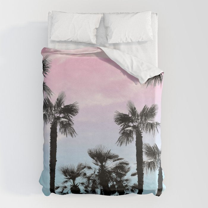 Tropical Palm Trees Dream #4 #tropic #decor #art #society6 Duvet Cover Gallery Image 1