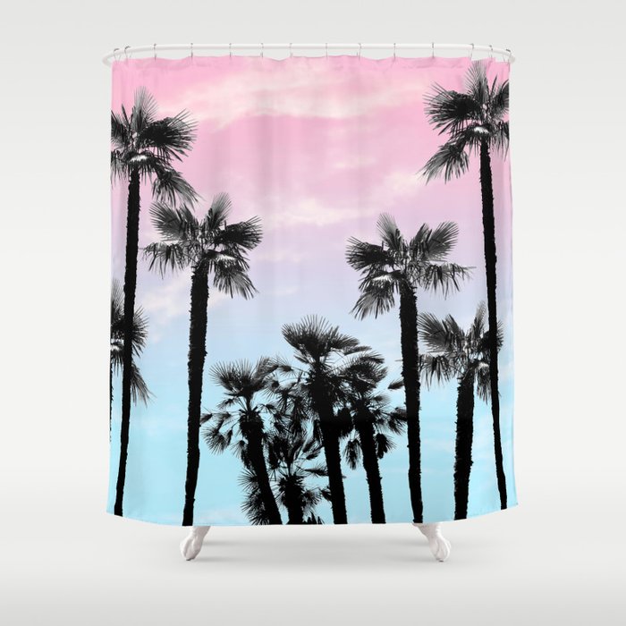Tropical Palm Trees Dream #4 #tropic #decor #art #society6 Shower Curtain Gallery Image 1