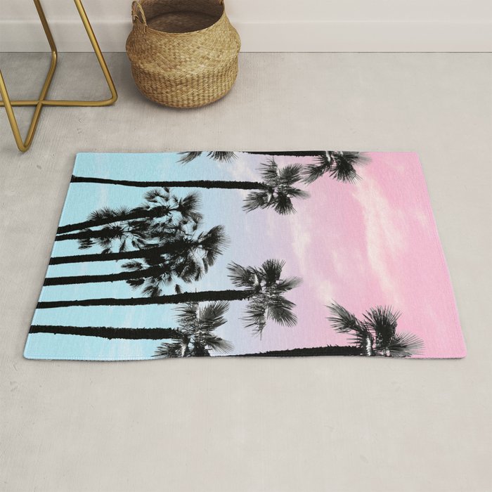 Tropical Palm Trees Dream #4 #tropic #decor #art #society6 Rug Gallery Image 1