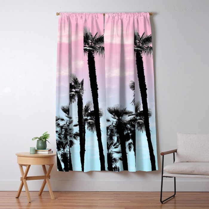 Tropical Palm Trees Dream #4 #tropic #decor #art #society6 Window Curtain Gallery Image 1