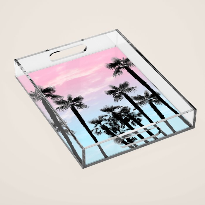 Tropical Palm Trees Dream #4 #tropic #decor #art #society6 Acrylic Tray Gallery Image 1