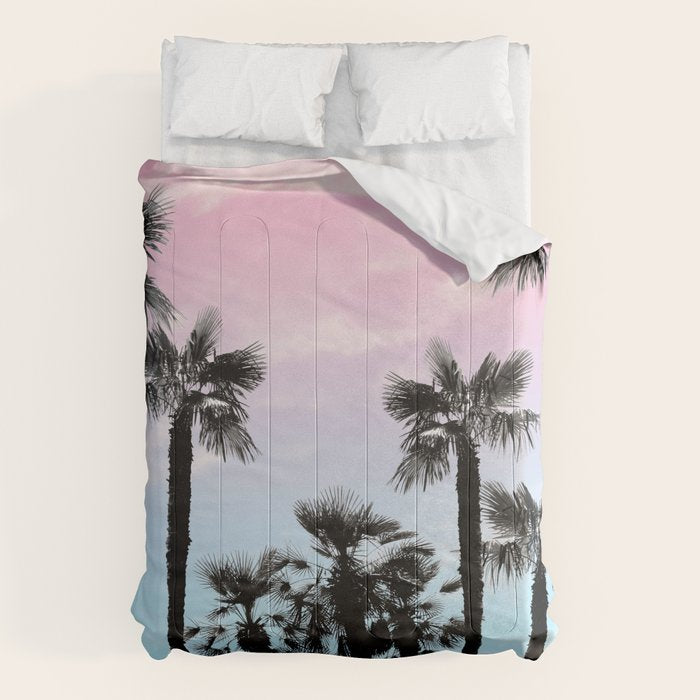 Tropical Palm Trees Dream #4 #tropic #decor #art #society6 Comforter Gallery Image 1