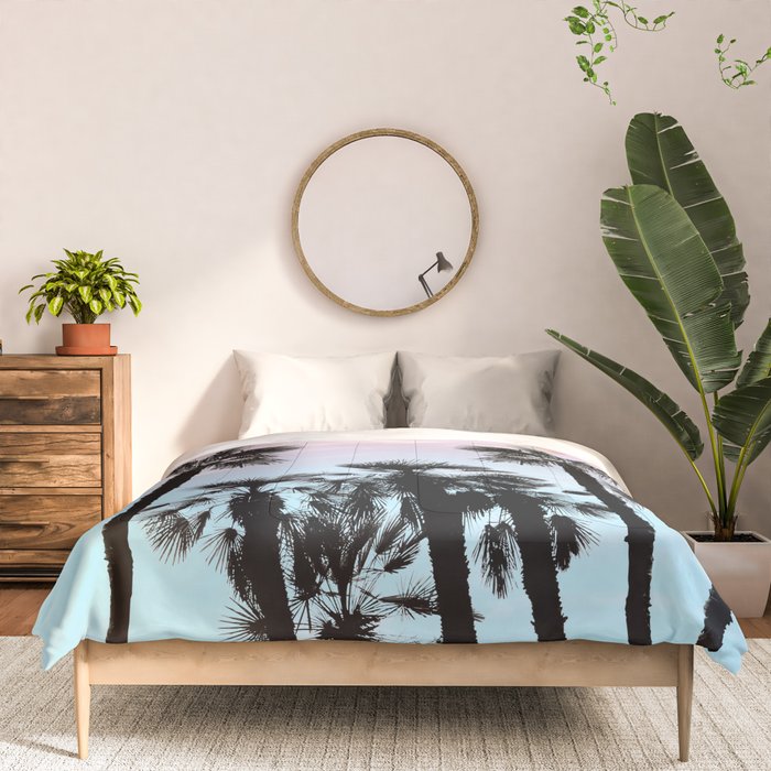 Tropical Palm Trees Dream #4 #tropic #decor #art #society6 Comforter Gallery Image 3