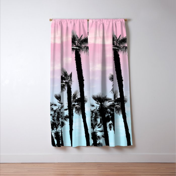 Tropical Palm Trees Dream #4 #tropic #decor #art #society6 Window Curtain Gallery Image 3