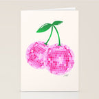 Disco Ball Cherries Stationery Card Gallery Image 2