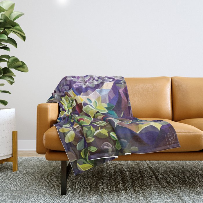 SUCCULENTS Throw Blanket Gallery Image 1