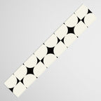 Mid-Century-Modern Abstract Retro Seamless Pattern Black and off-White Table Runner Gallery Image 3