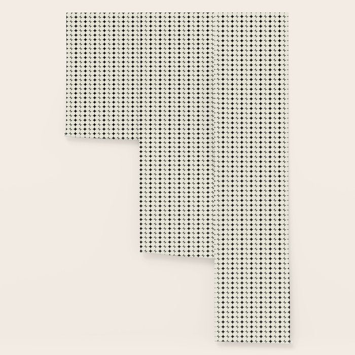 Mid-Century-Modern Abstract Retro Seamless Pattern Black and off-White Wallpaper Gallery Image 3