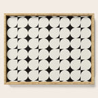 Mid-Century-Modern Abstract Retro Seamless Pattern Black and off-White Serving Tray Gallery Image 1