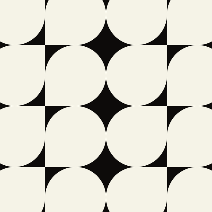Mid-Century-Modern Abstract Retro Seamless Pattern Black and off-White Coffee Mug Gallery Image 2