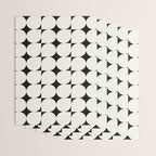 Mid-Century-Modern Abstract Retro Seamless Pattern Black and off-White Wrapping Paper Gallery Image 3