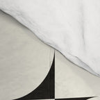 Mid-Century-Modern Abstract Retro Seamless Pattern Black and off-White Comforter Gallery Image 4