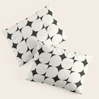 Mid-Century-Modern Abstract Retro Seamless Pattern Black and off-White Pillow Sham Gallery Image 3