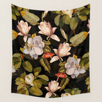 Vintage & Shabby Chic - Midnight Magnolia Botanical Garden Wall Tapestry Gallery Image 4
