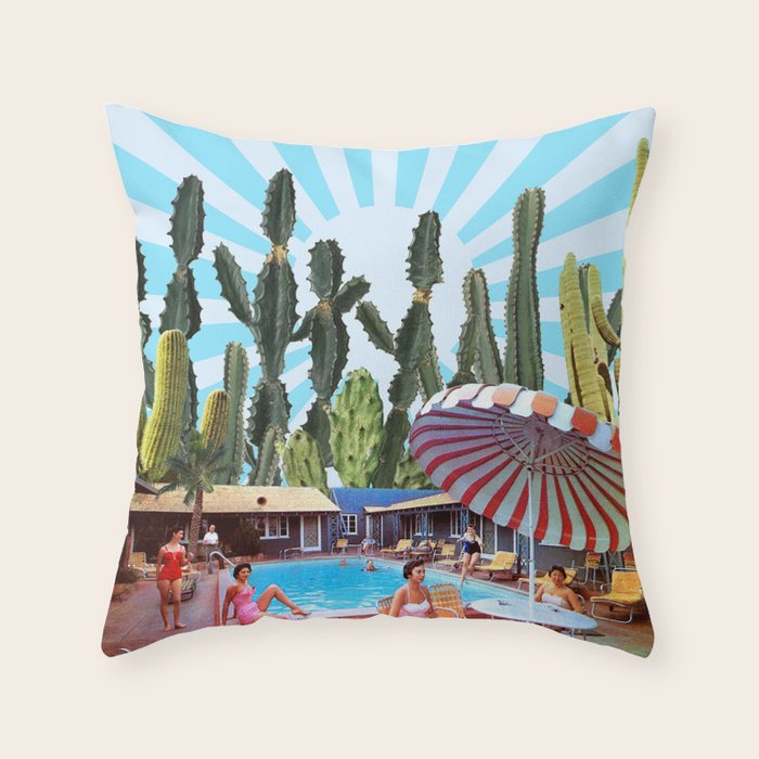 Cactus Inn Throw Pillow Gallery Image 6