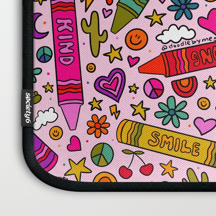 Crayon Print Laptop Sleeve Gallery Image 3