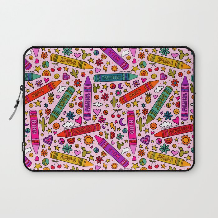 Crayon Print Laptop Sleeve Gallery Image 1
