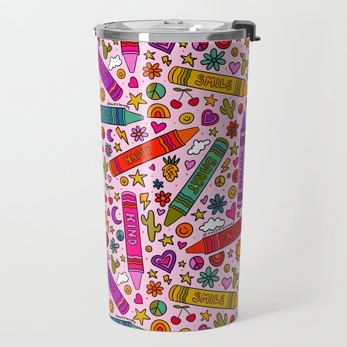 Crayon Print Travel Mug Gallery Image 2