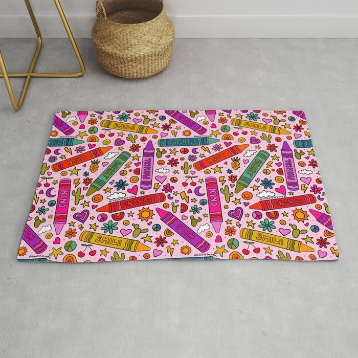 Crayon Print Rug Gallery Image 1