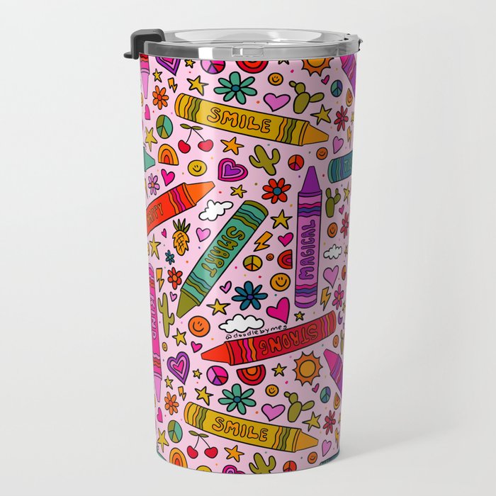 Crayon Print Travel Mug Gallery Image 3