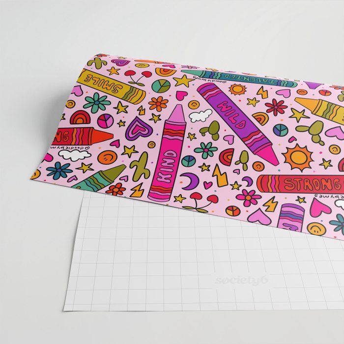 Crayon Print Wrapping Paper Gallery Image 2