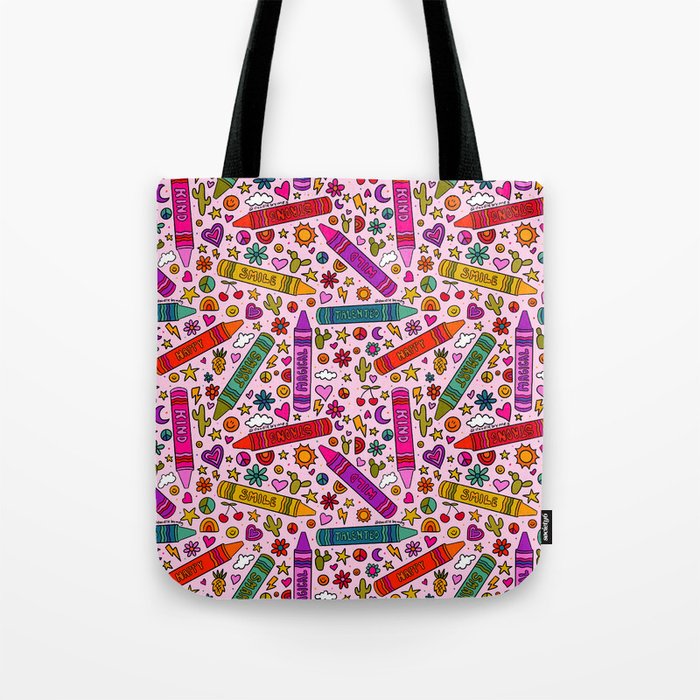 Crayon Print Tote Bag Gallery Image 1