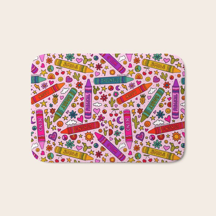 Crayon Print Bath Mat Gallery Image 1