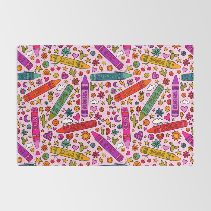 Crayon Print Rug Gallery Image 2