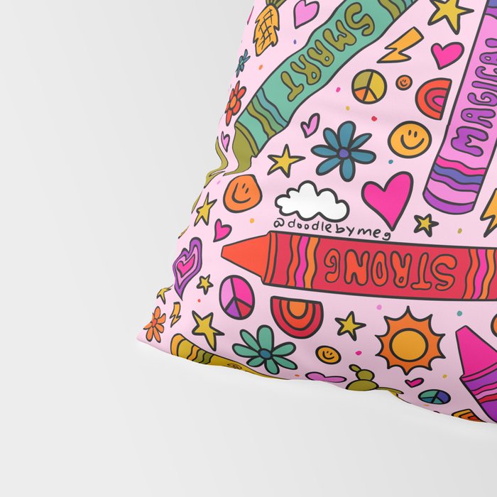 Crayon Print Pillow Sham Gallery Image 4