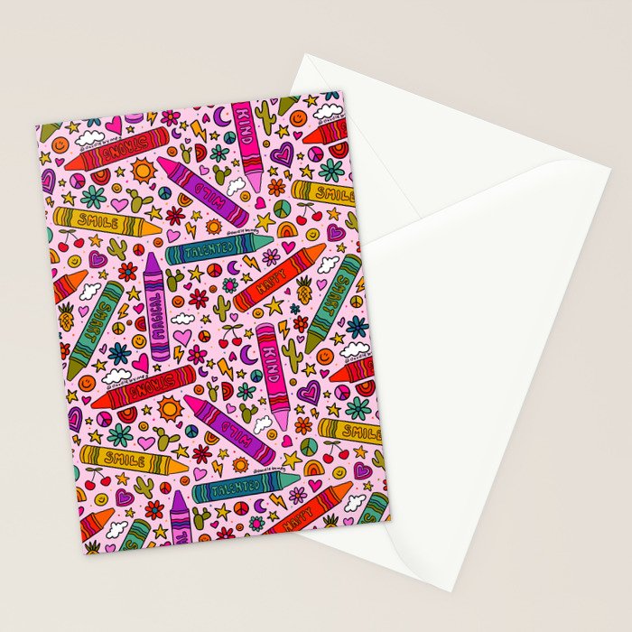 Crayon Print Stationery Card Gallery Image 2