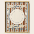 Supper Club Vintage Stripe Serving Tray Gallery Image 1