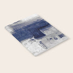Minimalist Blue and White Abstract Painting  Textured Modern Art gray abstract Notebook Gallery Image 2